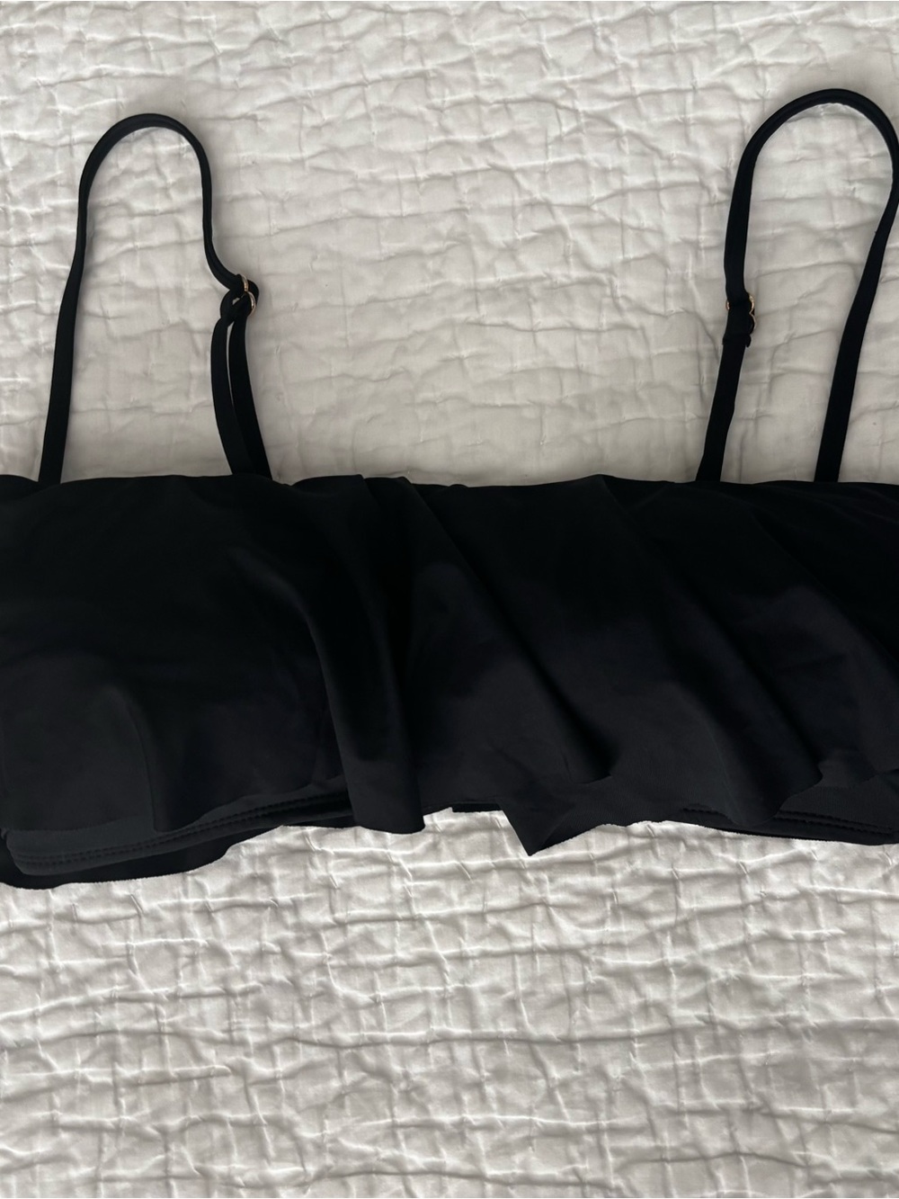 La Blanca Black Bandeau Swim Top with Adjustable Straps